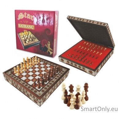 Vip Chess Set Hatem Lux L dydžio šachmatų rinkinys Star 1