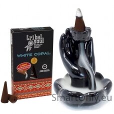 White Copal - Tribal Soul Backflow Incense kūginiai smilkalai Hari Darshan