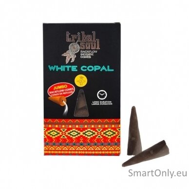 White Copal - Tribal Soul Backflow Incense kūginiai smilkalai Hari Darshan