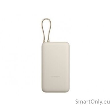 Xiaomi 33W Power Bank (Integrated Cable) | 20000 mAh | USB-C/USB-C cable/USB-A | Tan