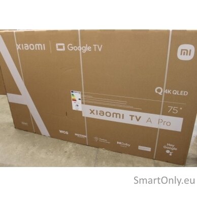 Xiaomi QLED TV A Pro 2025 | 75'' | Smart TV | Google TV | 4K UHD | Black | DAMAGED PACKAGING