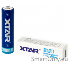 Xtar 18650  įkraunama baterija 2200 mAh