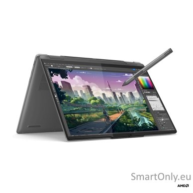 Yoga 7 2-in-1 14AHP9 | Storm Grey | 14 " | OLED | Touchscreen | WUXGA | 1920 x 1200 pixels | Glossy | AMD Ryzen 7 | 8840HS | 16 GB | Soldered LPDDR5x | Solid-state drive capacity 1000 GB | AMD Radeon 780M Graphics | Windows 11 Home | 802.11ax | Bluetooth  12