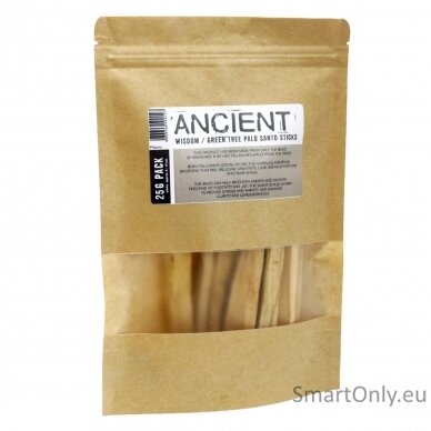 Žaliojo medžio Palo Santo lazdelės smilkymui 100g Ancient Wisdom