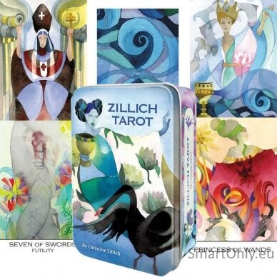 Zillich Tarot metalinėje dėžutėje kortos US Games Systems